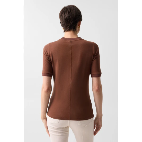 Bogner Alexi T-Shirt in Brown, view 4 | T-shirts | Coveti