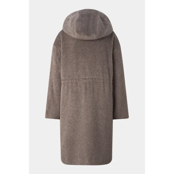 Bogner Amory Wool Coat in Grey-Brown, view 3 | Wool Coat | Coveti