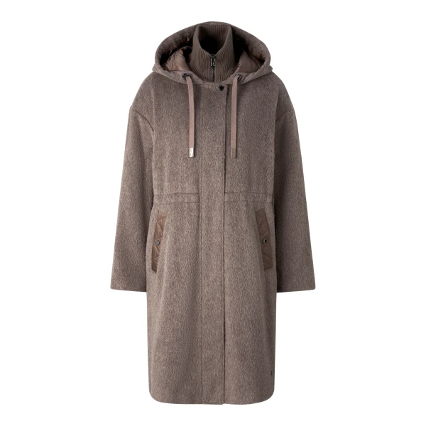 Amory Wool Coat in Grey-Brown