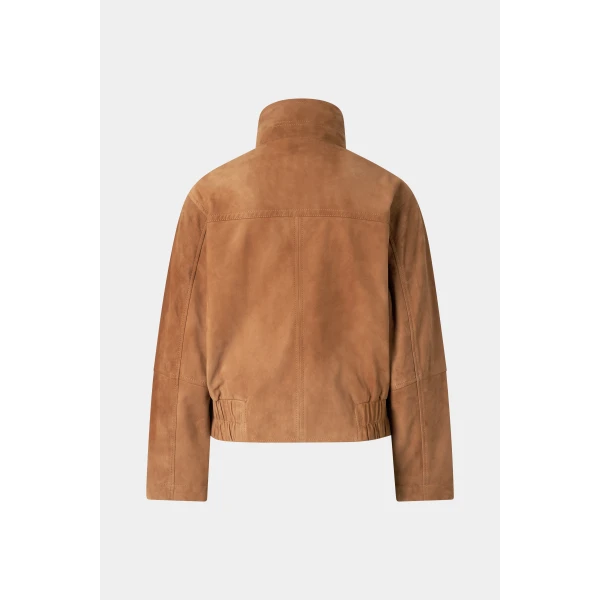 Bogner Anouk Leather Blouson in Cognac, view 3 | Leather Jackets | Coveti