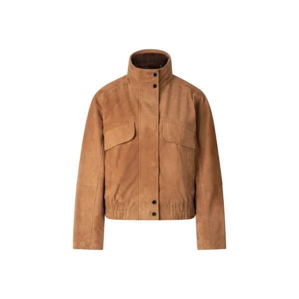 Bogner Anouk Leather Blouson in Cognac | Leather Jackets | Coveti