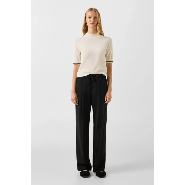 Bogner Antonia Virgin Wool and Silk Knitted Jumper in Off White, view 5 | Sweaters | Coveti