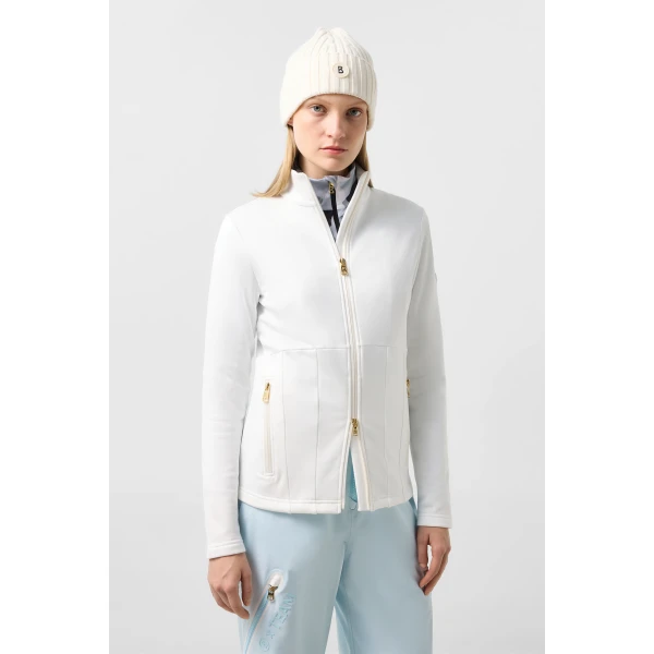 Bogner Arlena Mid-Layer Jacket in Off White, view 4 | Jackets | Coveti