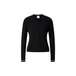 Bogner Azou Virgin Wool and Silk Knit Jacket in Black | Cardigan | Coveti