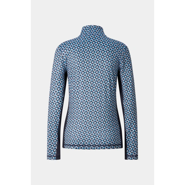 Bogner Beline First Layer in Cyan, Navy and White, view 2 | Long Sleeve | Coveti