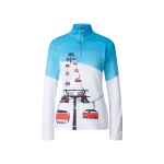 Bogner Beline First Layer in Cyan, White and Red | Long Sleeve | Coveti