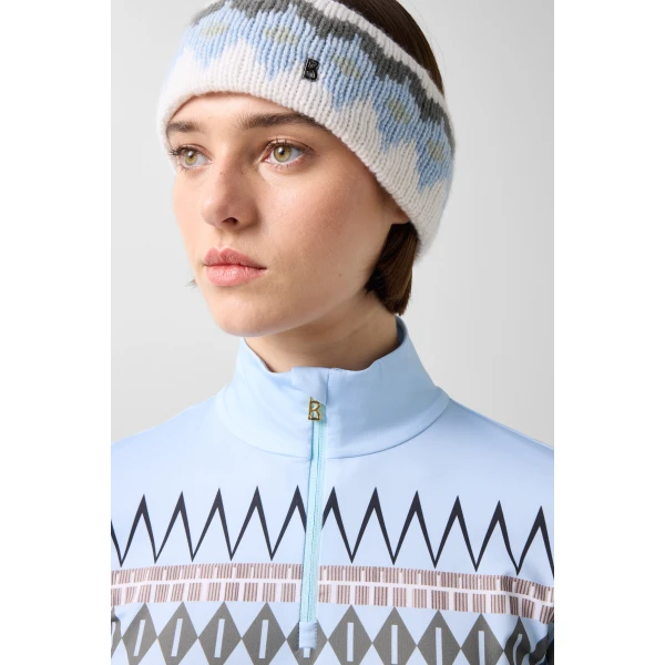 Bogner Beline First Layer in Light Blue and Grey, view 6 | Long Sleeve | Coveti