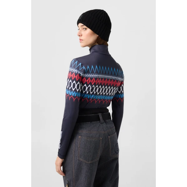 Bogner Beline First Layer in Navy, Red and White, view 4 | Long Sleeve | Coveti