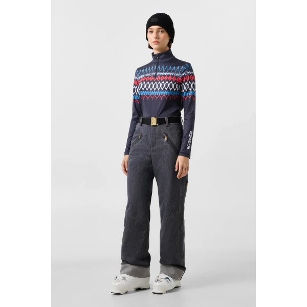 Bogner Beline First Layer in Navy, Red and White, view 5 | Long Sleeve | Coveti