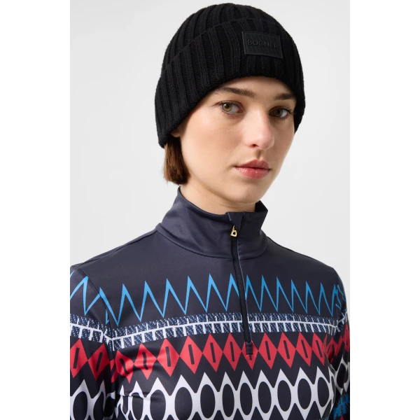Bogner Beline First Layer in Navy, Red and White, view 6 | Long Sleeve | Coveti