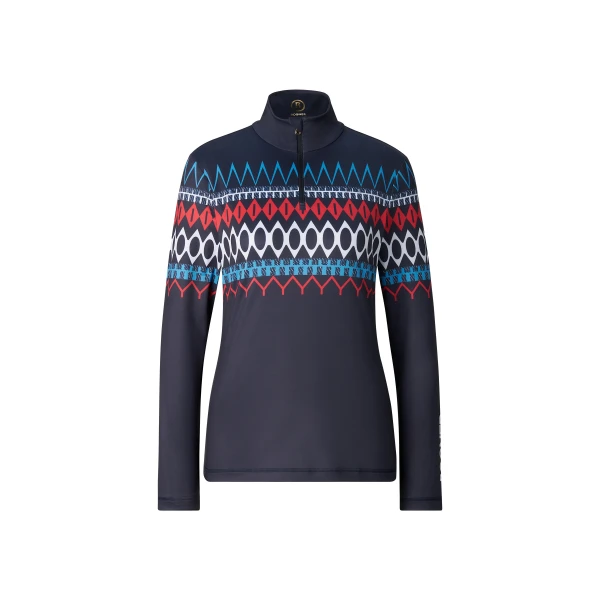 Bogner Beline First Layer in Navy, Red and White | Long Sleeve | Coveti