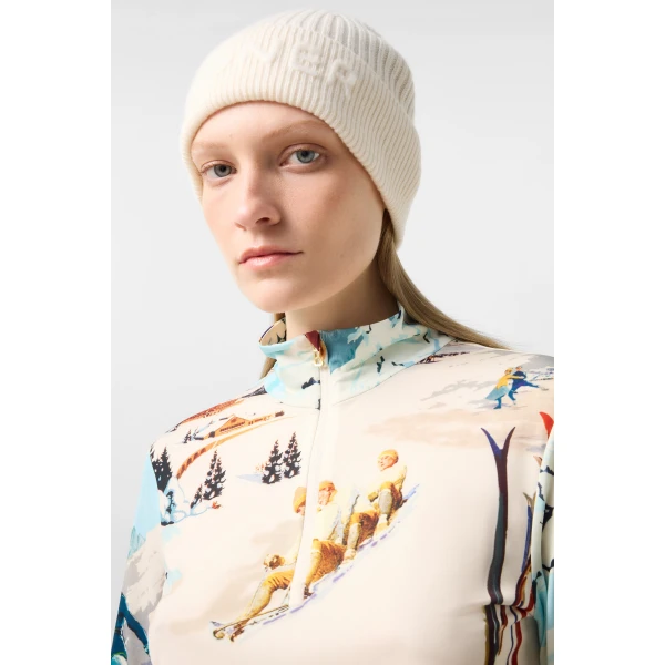 Bogner Beline First Layer in Off White and Light Blue, view 6 | Long Sleeve | Coveti