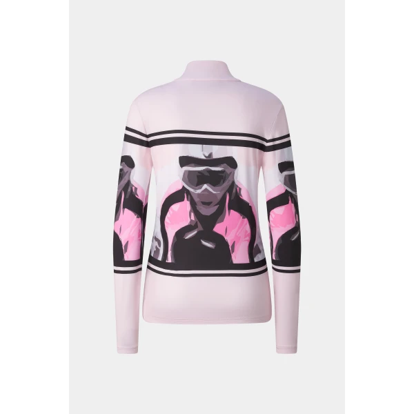 Bogner Beline First Layer in Pink and Black, view 2 | Long Sleeve | Coveti