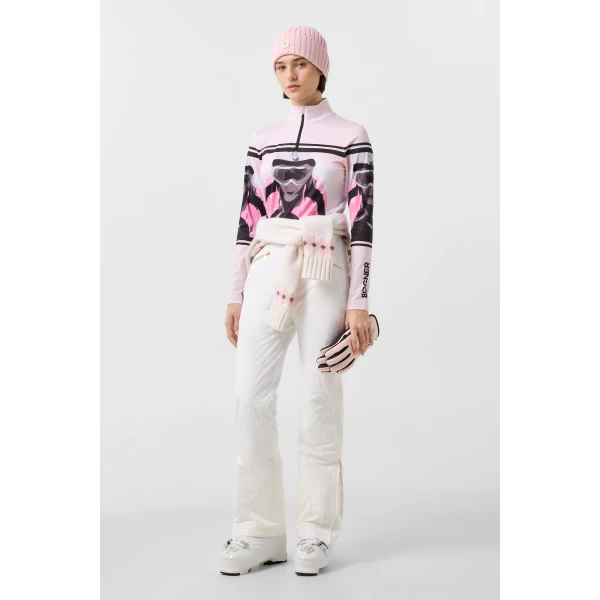Bogner Beline First Layer in Pink and Black, view 5 | Long Sleeve | Coveti