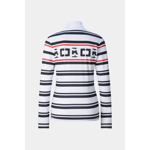 Bogner Beline First Layer in White and Black, view 2 | Long Sleeve | Coveti