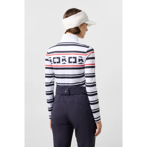 Bogner Beline First Layer in White and Black, view 4 | Long Sleeve | Coveti