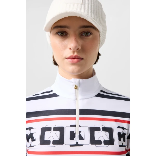 Bogner Beline First Layer in White and Black, view 6 | Long Sleeve | Coveti