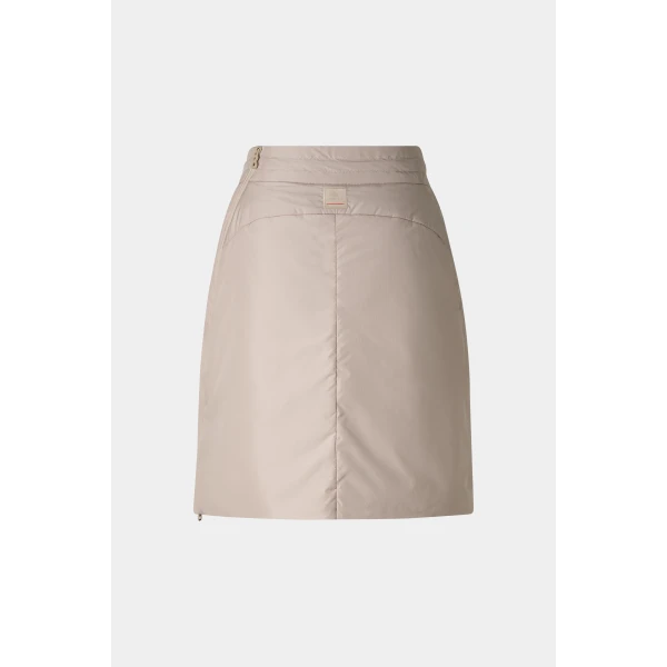 Bogner Belva Functional Quilted Skirt in Beige, view 2 | Midi Skirts | Coveti