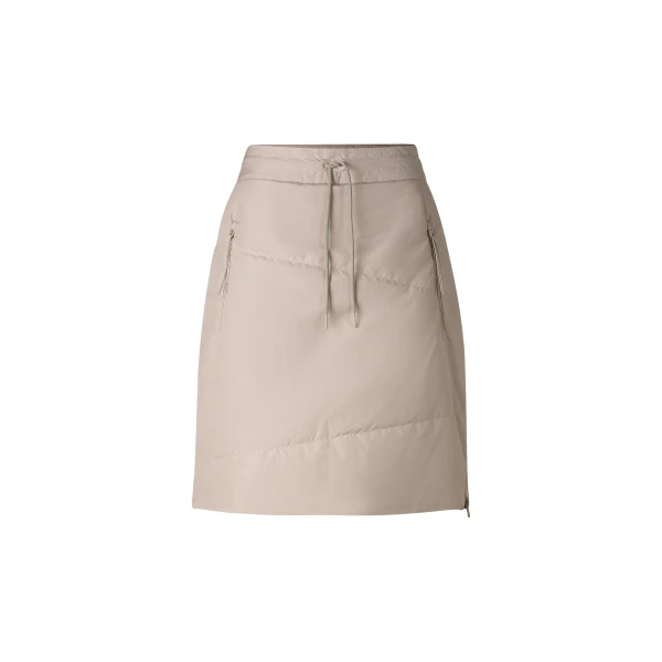 Belva Functional Quilted Skirt in Beige