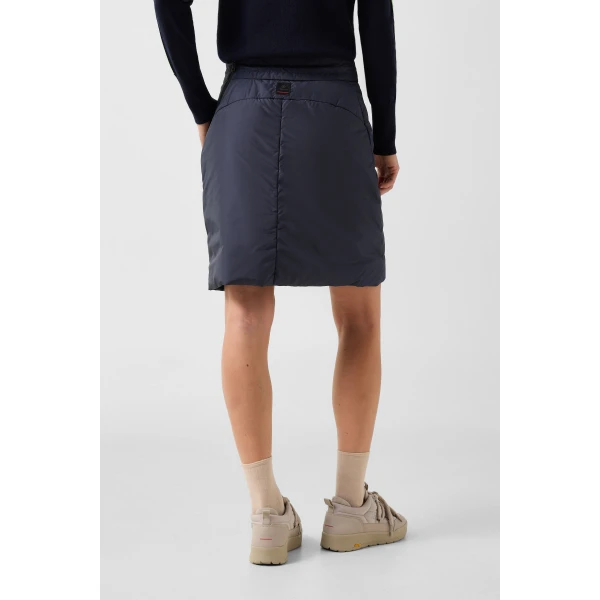 Bogner Belva Functional Quilted Skirt in Navy, view 4 | Midi Skirts | Coveti