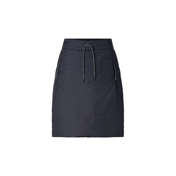 Belva Functional Quilted Skirt in Navy