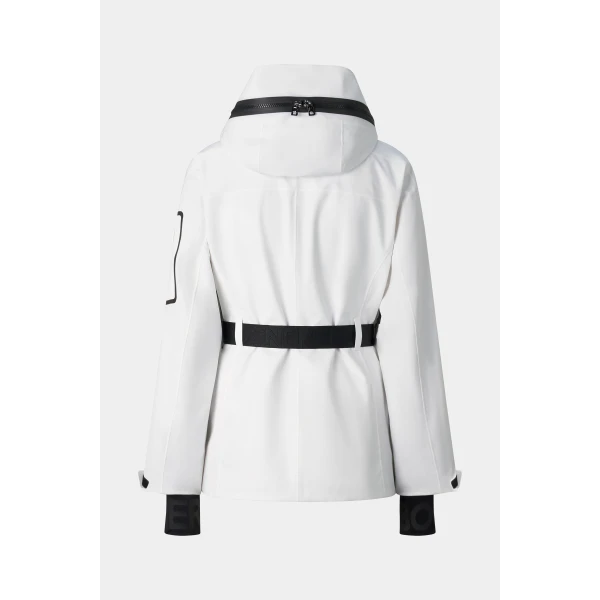 Bogner Bond Ski Jacket in White and Black, view 3 | Jackets | Coveti