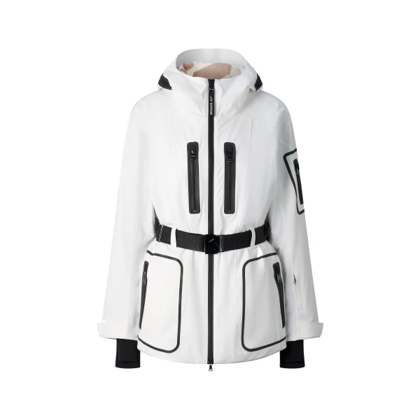 Bogner Bond Ski Jacket in White and Black | Jackets | Coveti