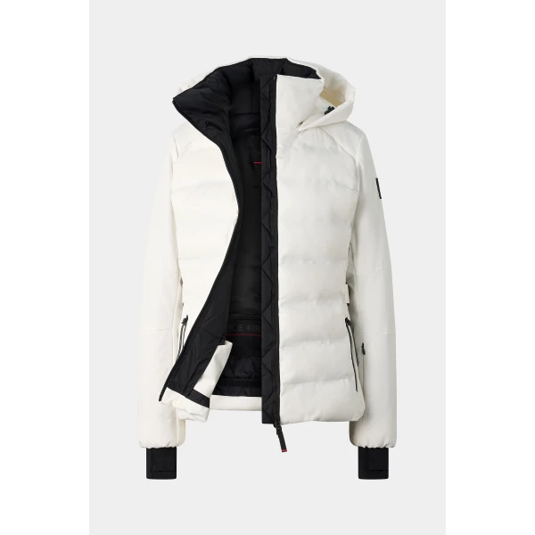 Bogner Cadja Ski Jacket in Off White, view 2 | Jackets | Coveti