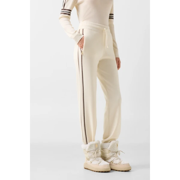 Bogner Calotta Knitted Trousers in Off White, view 3 | Pants | Coveti
