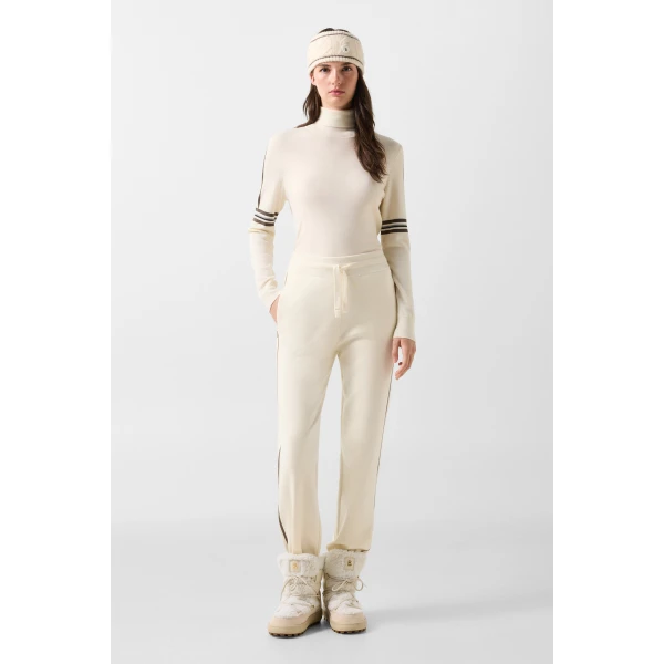 Bogner Calotta Knitted Trousers in Off White, view 5 | Pants | Coveti