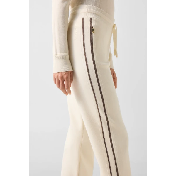 Bogner Calotta Knitted Trousers in Off White, view 6 | Pants | Coveti