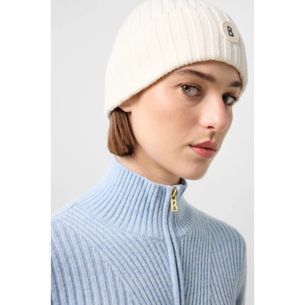 Bogner Camila Cashmere Jumper in Light Blue, view 6 | Sweaters | Coveti