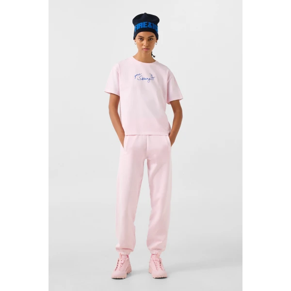 Bogner Cara Cotton T-Shirt in Pink, view 5 | T-shirts | Coveti