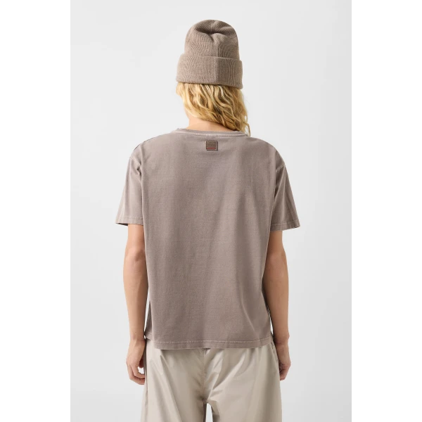 Bogner Cara Cotton T-Shirt in Taupe, view 4 | T-shirts | Coveti