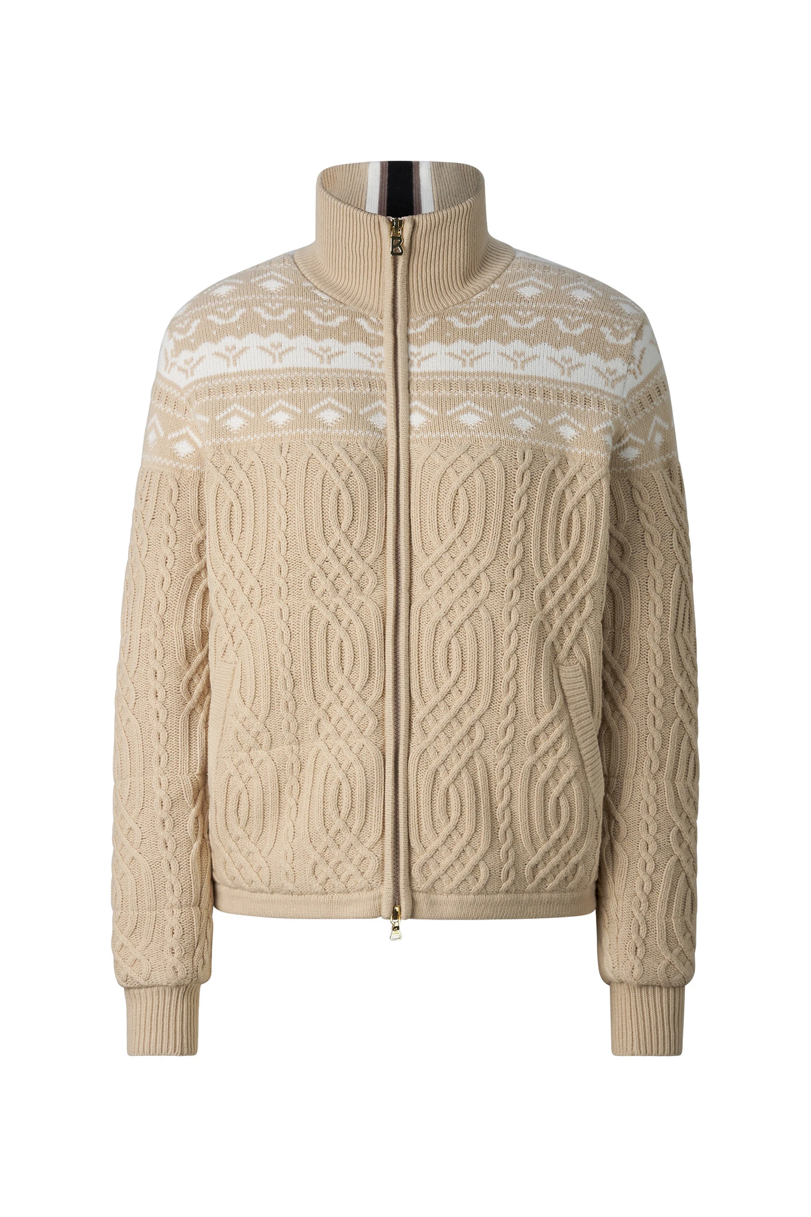 Bogner Carolyn Norwegian-Style Knit Jacket in Camel Bogner Carolyn Norwegian-Style Knit Jacket in Camel | Cardigan | Coveti