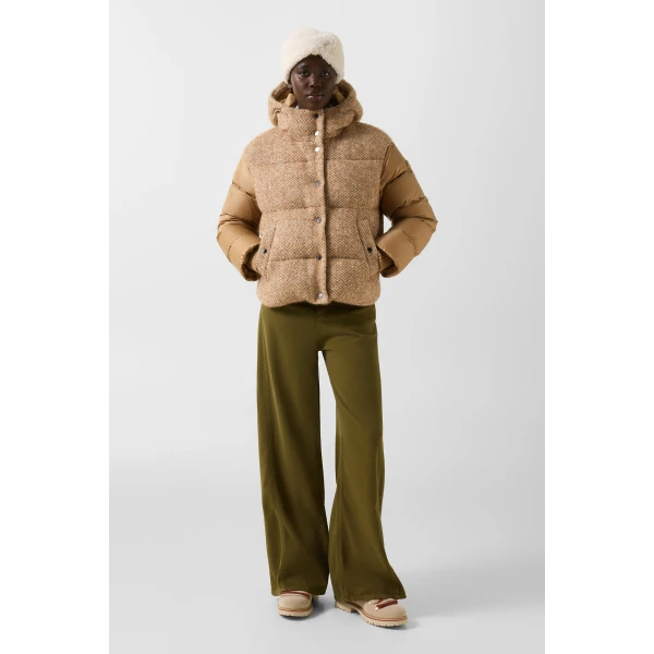 Bogner Cathy Bouclé Down Jacket in Camel, view 6 | Jackets | Coveti