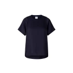 Bogner Dakota Satin Shirt in Navy | Short Sleeved | Coveti