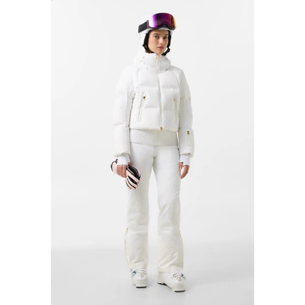 Bogner Dea Down Ski Jacket in Off White, view 6 | Jackets | Coveti