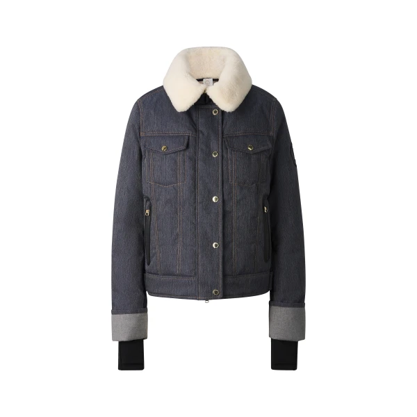 Bogner Dena Denim Ski Jacket in Denim Blue | Jackets | Coveti