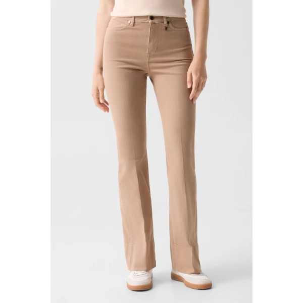 Bogner Devin Flared Fit Jeans in Camel, view 3 | Denim | Coveti