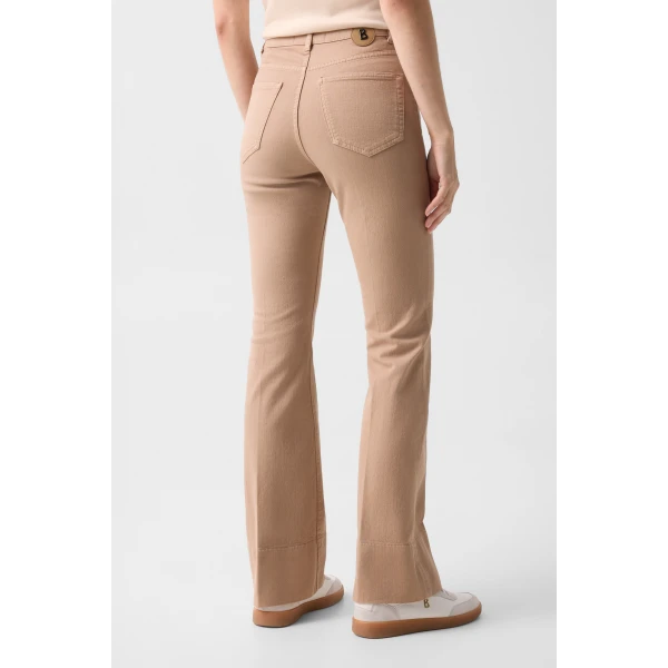 Bogner Devin Flared Fit Jeans in Camel, view 4 | Denim | Coveti