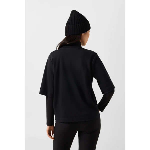 Bogner Dorothy Cotton T-Shirt in Black, view 4 | T-shirts | Coveti