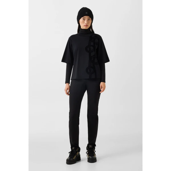 Bogner Dorothy Cotton T-Shirt in Black, view 5 | T-shirts | Coveti