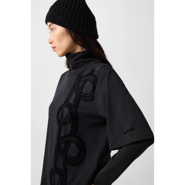 Bogner Dorothy Cotton T-Shirt in Black, view 6 | T-shirts | Coveti