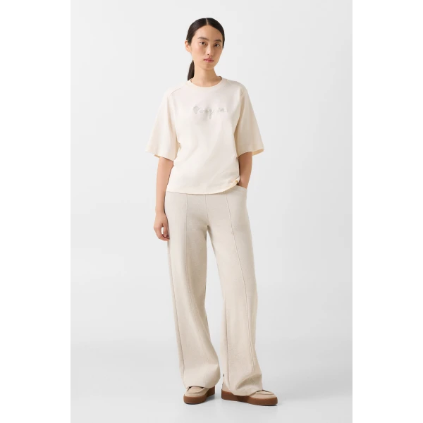 Bogner Dorothy Cotton T-Shirt in Off White, view 5 | T-shirts | Coveti