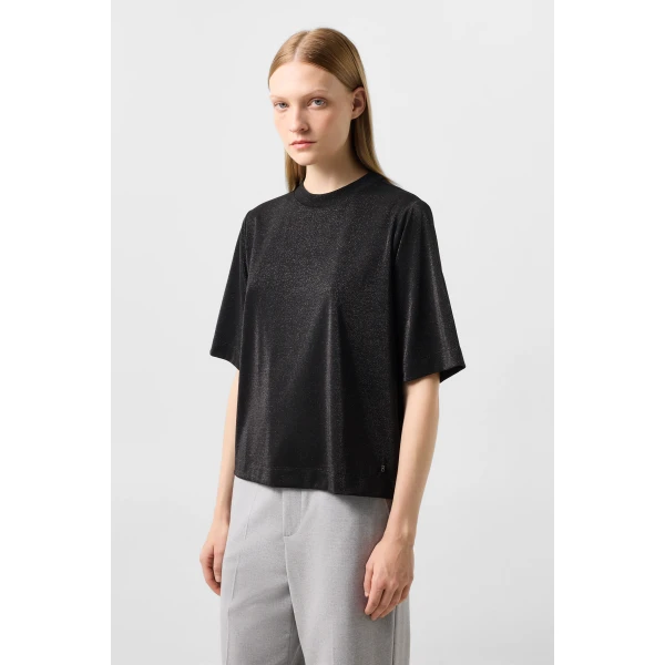 Bogner Dorothy Jersey T-Shirt in Black, view 3 | T-shirts | Coveti