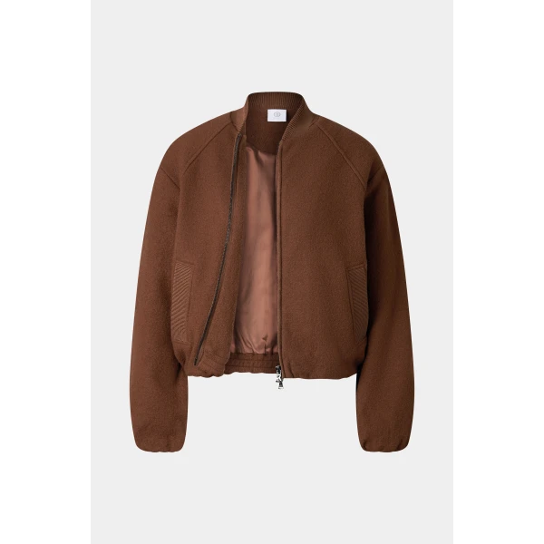 Bogner Editha Woollen Blouson in Brown, view 2 | Jackets | Coveti