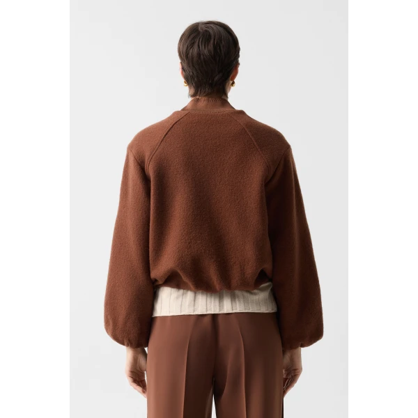 Bogner Editha Woollen Blouson in Brown, view 5 | Jackets | Coveti