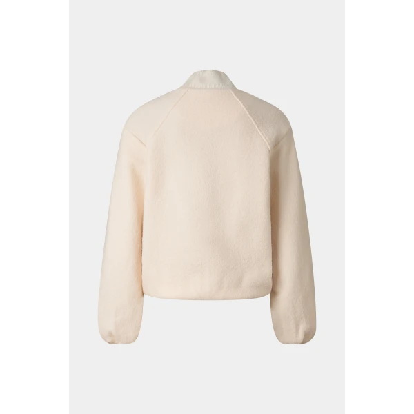 Bogner Editha Woollen Blouson in Cream, view 3 | Jackets | Coveti