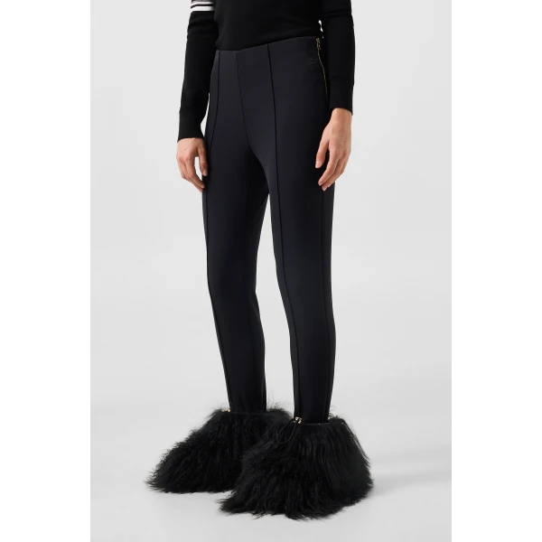 Bogner Elaine Softshell Stirrup Trousers with Gussets in Black, view 3 | Pants | Coveti